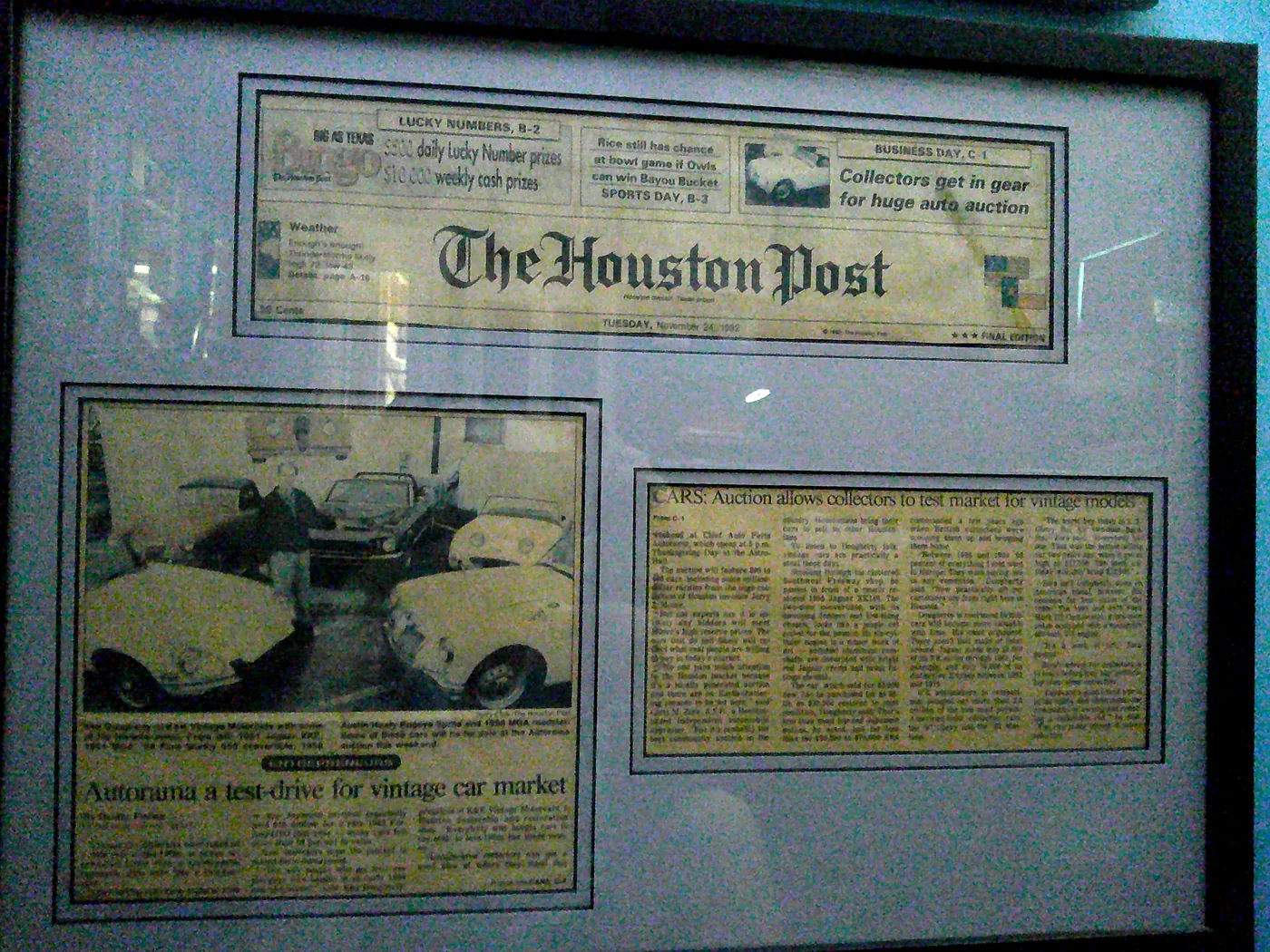 The Houston Post — 'Autorama a test-drive for vintage car market' featuring Ken Dougherty.