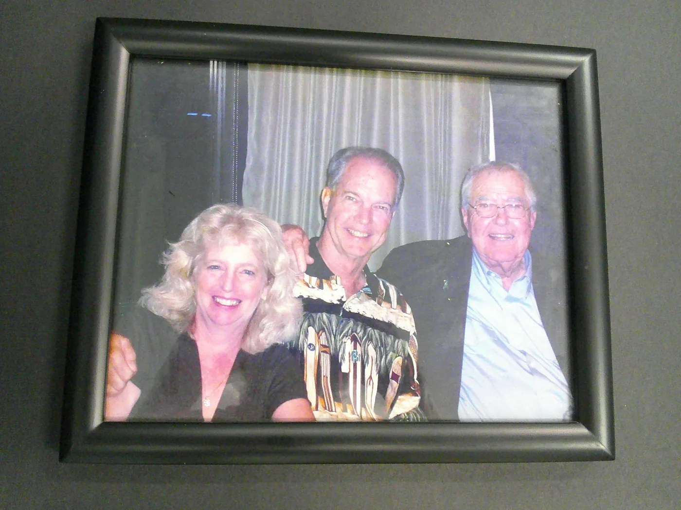 Ken and Kathy Dougherty at dinner with Carroll Shelby.